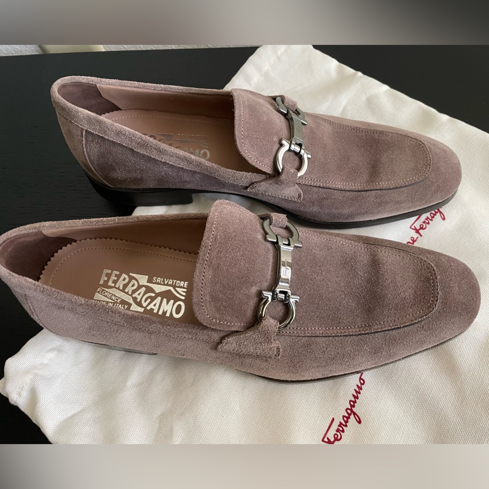 Salvatore Ferragamo Men's Suede Loafers - Brown